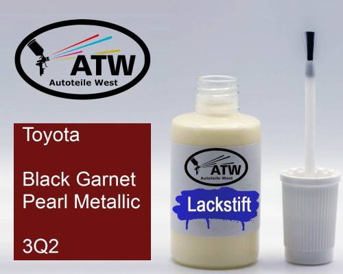 Toyota, Black Garnet Pearl Metallic, 3Q2: 20ml Lackstift, von ATW Autoteile West.